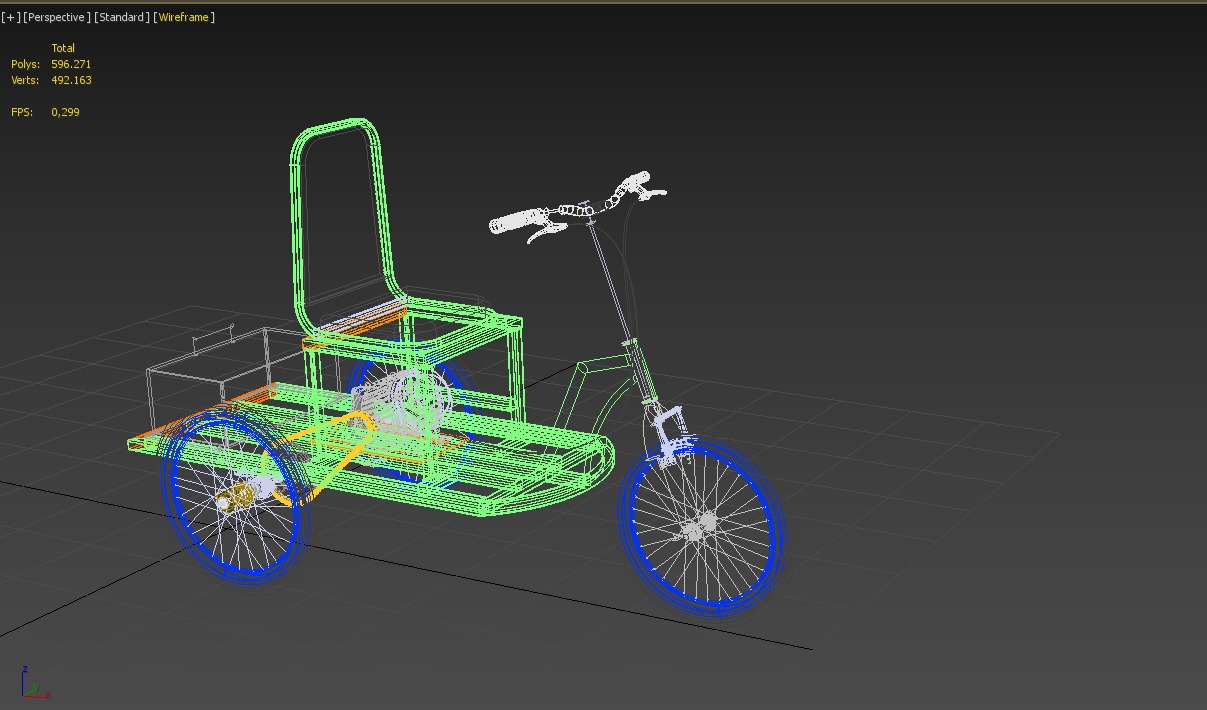 ELECTRIC TRIKE TRICYCLE 3 WHEEL BIKE BICYCLE FOR DISABILITY EV 3D model_18