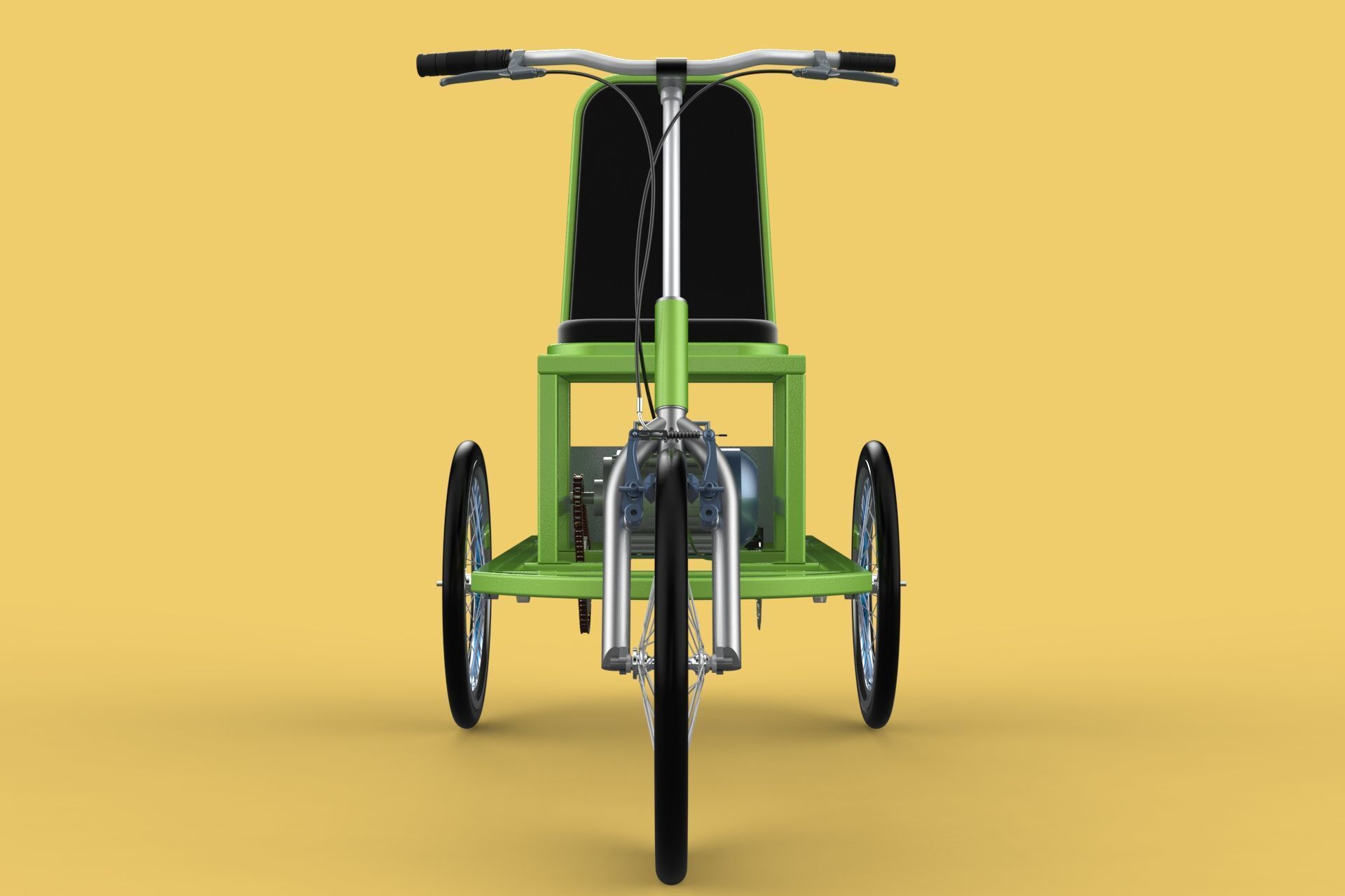 ELECTRIC TRIKE TRICYCLE 3 WHEEL BIKE BICYCLE FOR DISABILITY EV 3D model_9