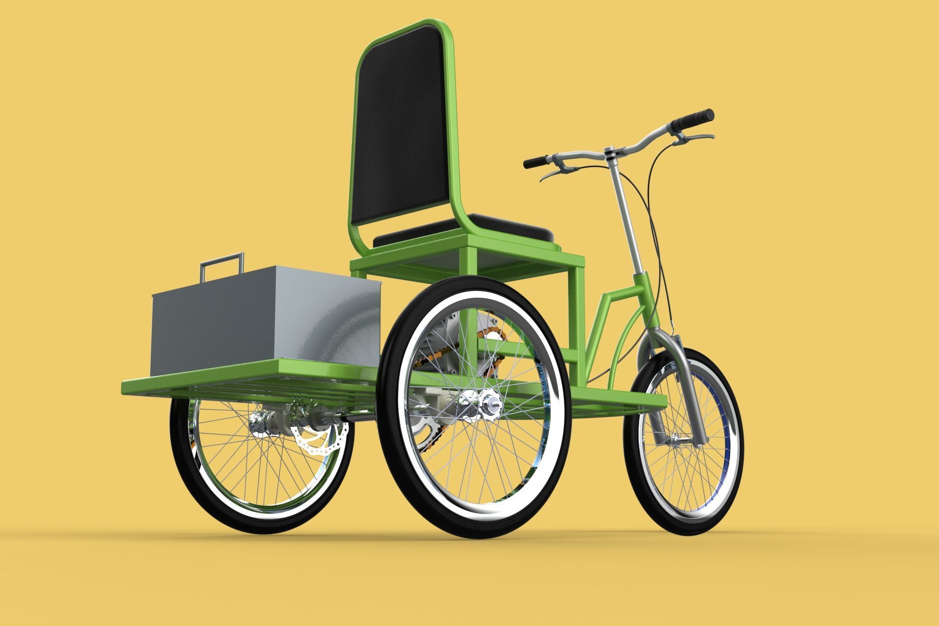 ELECTRIC TRIKE TRICYCLE 3 WHEEL BIKE BICYCLE FOR DISABILITY EV 3D model_5