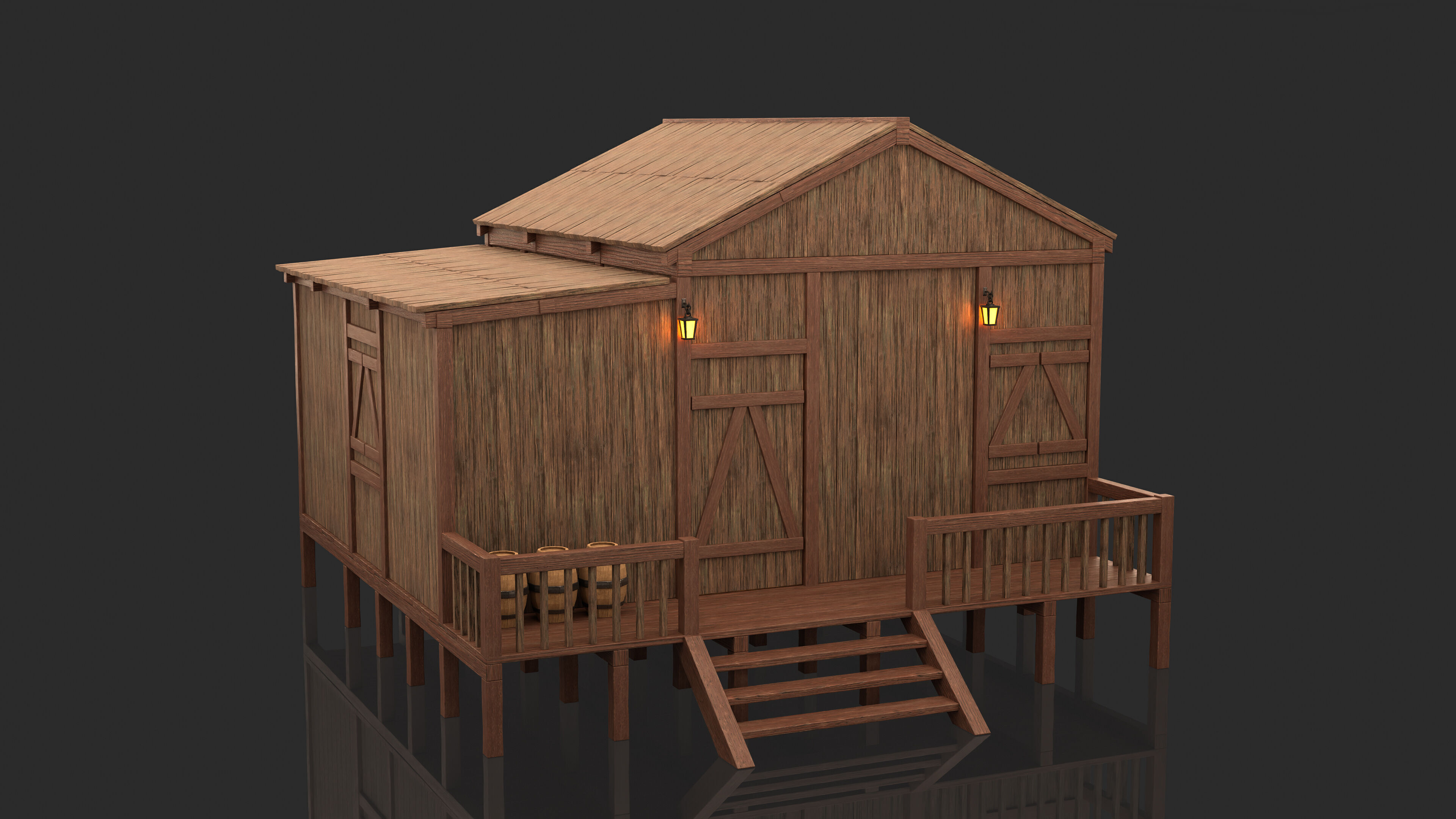 Medieval Fantasy House 06 3D model_3