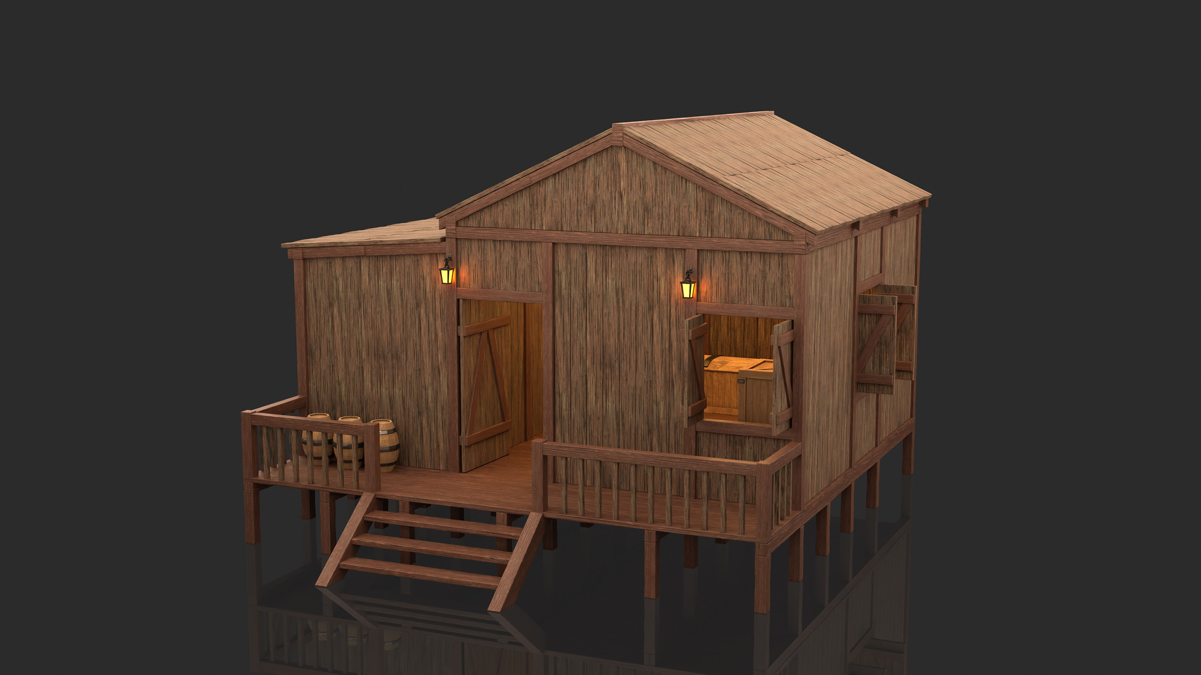 Medieval Fantasy House 06 3D model_5