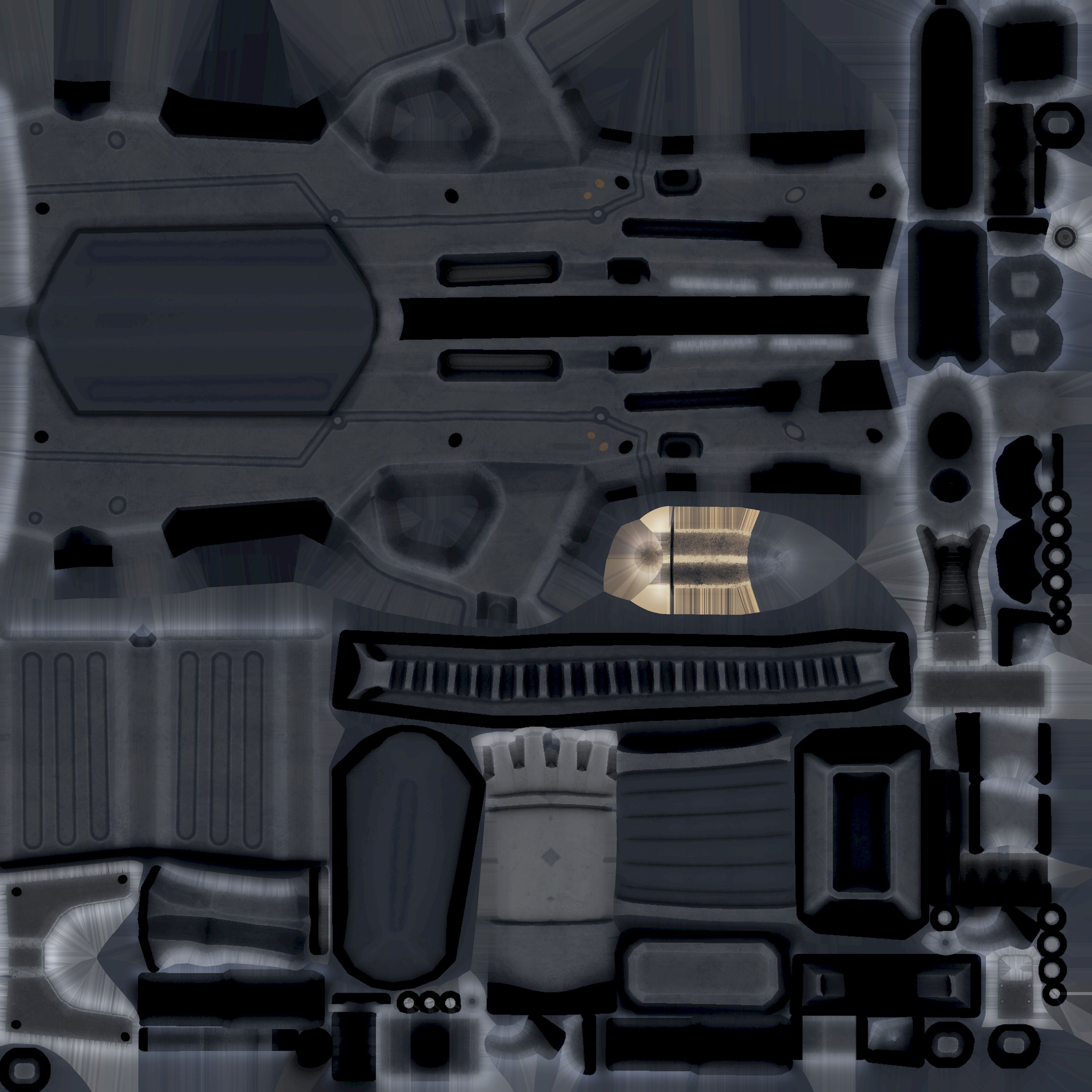 PDR-gun model 3d game ready model Low-poly 3D model Low-poly 3D model_26