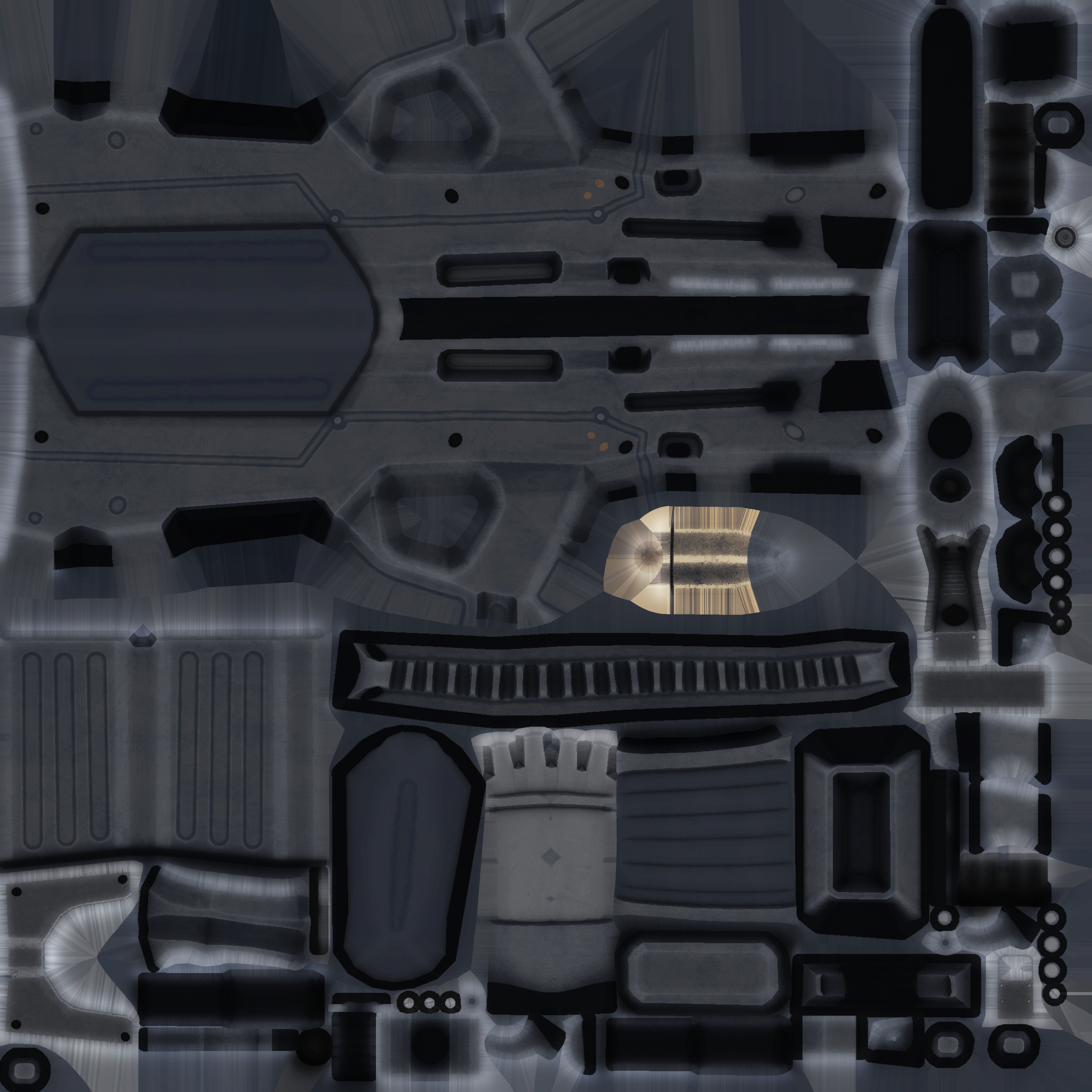 PDR-gun model 3d game ready model Low-poly 3D model Low-poly 3D model_29