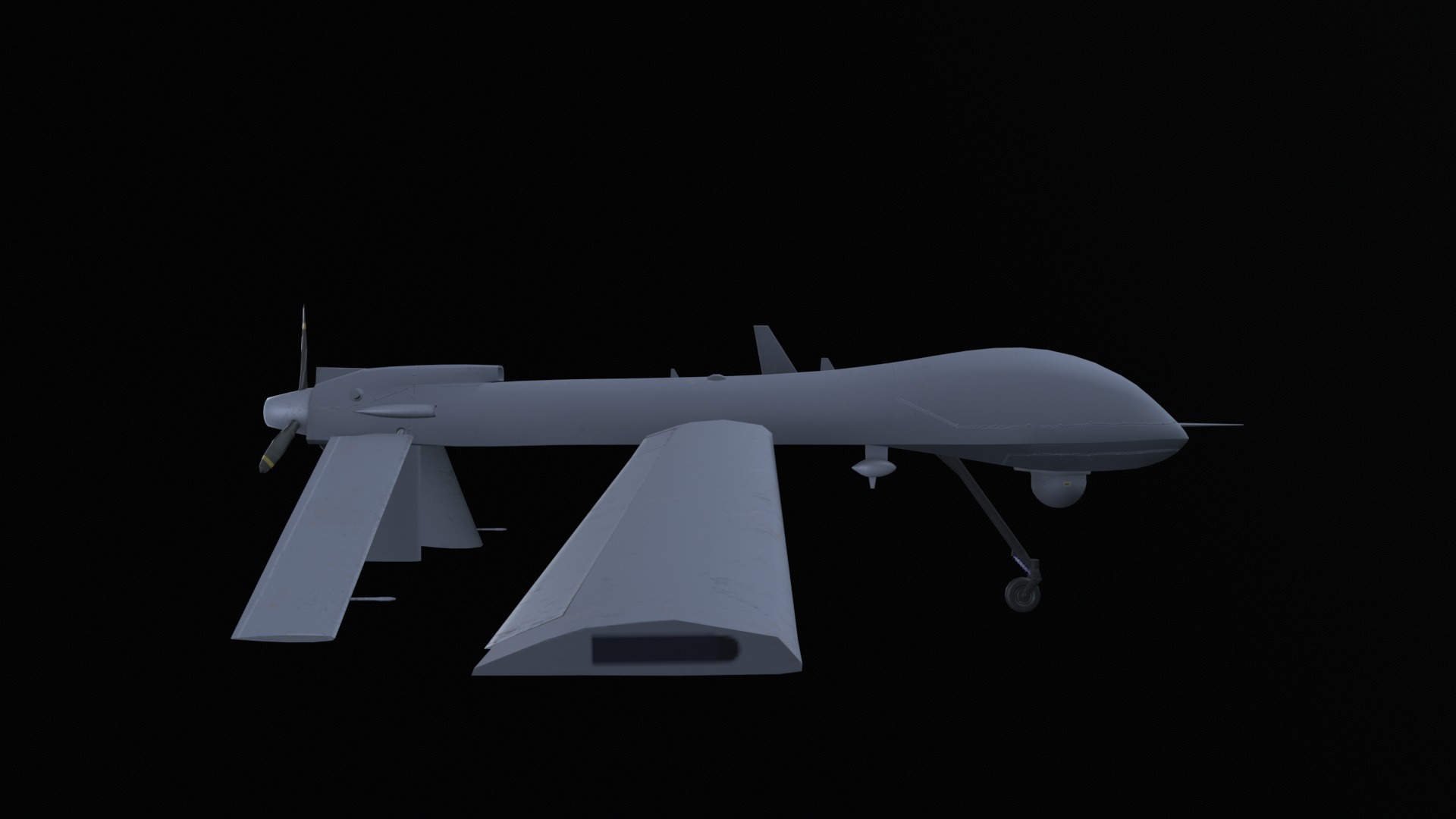 Asset - Army - MQ1 Predator - 3D MODEL Low-poly Low-poly 3D model_18