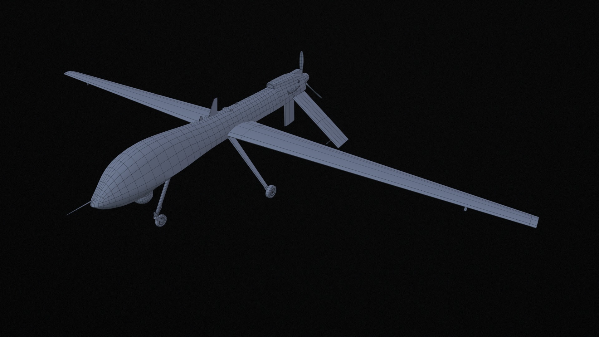 Asset - Army - MQ1 Predator - 3D MODEL Low-poly Low-poly 3D model_21