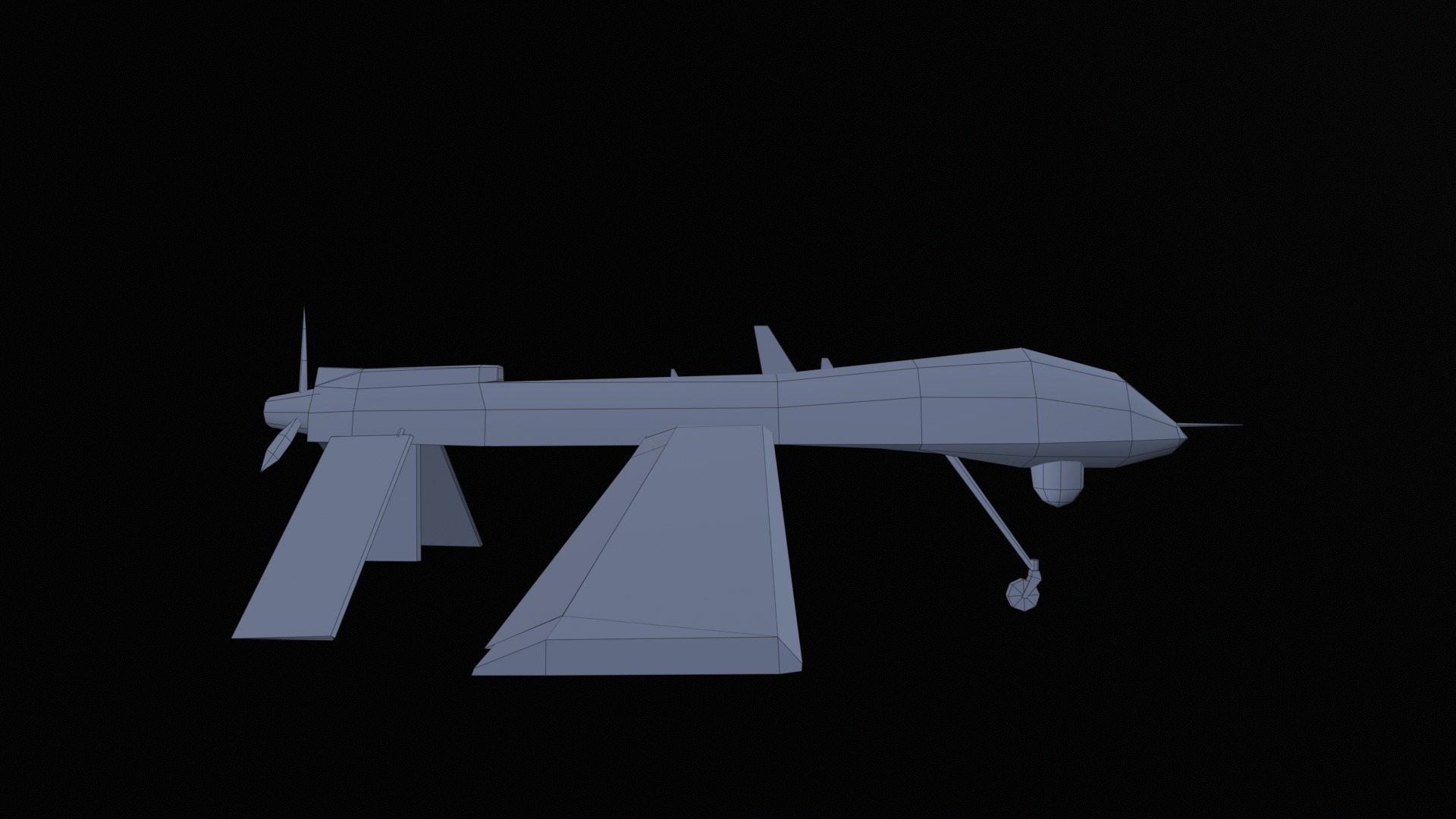 Asset - Army - MQ1 Predator - 3D MODEL Low-poly Low-poly 3D model_53