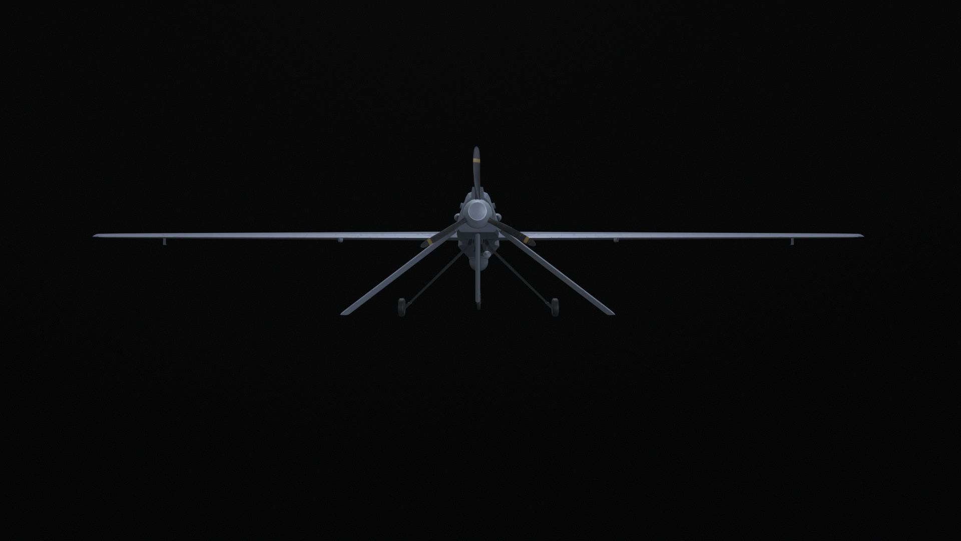 Asset - Army - MQ1 Predator - 3D MODEL Low-poly Low-poly 3D model_9