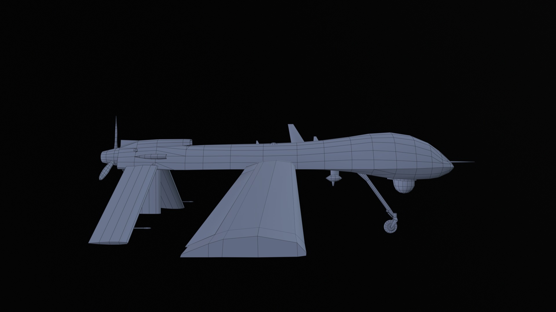 Asset - Army - MQ1 Predator - 3D MODEL Low-poly Low-poly 3D model_33