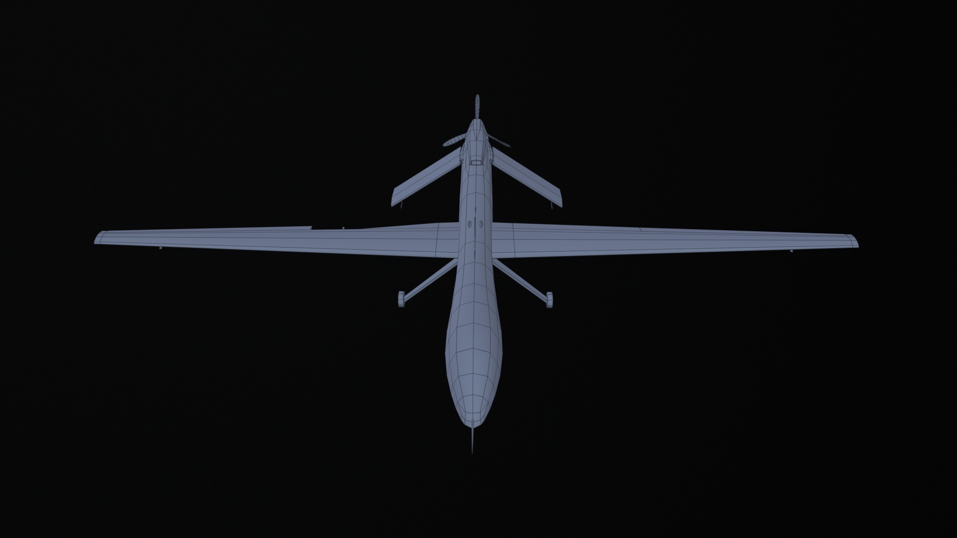 Asset - Army - MQ1 Predator - 3D MODEL Low-poly Low-poly 3D model_42