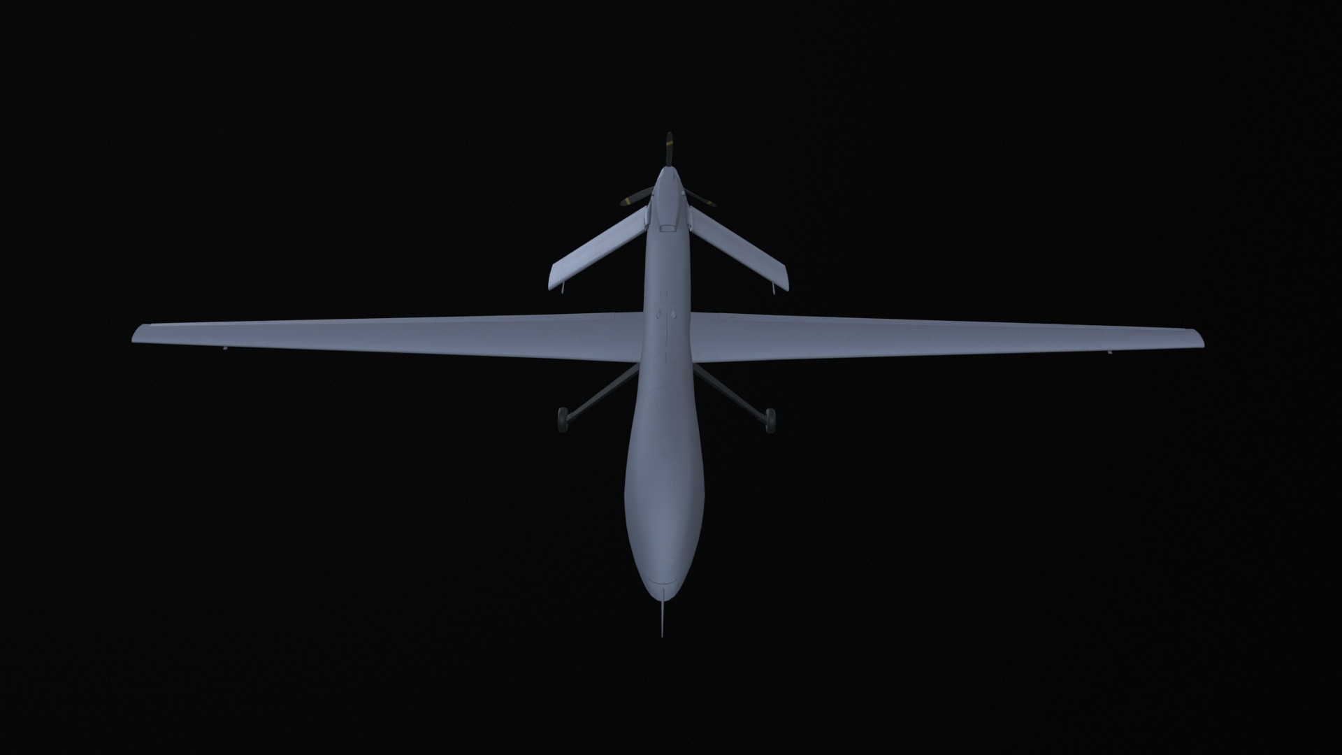 Asset - Army - MQ1 Predator - 3D MODEL Low-poly Low-poly 3D model_7