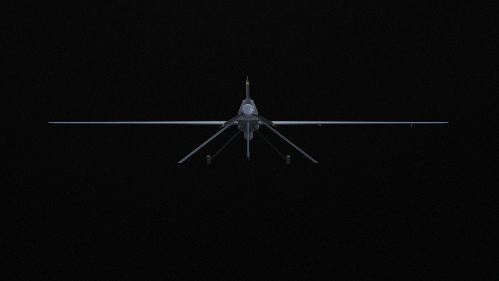 Asset - Army - MQ1 Predator - 3D MODEL Low-poly Low-poly 3D model_49