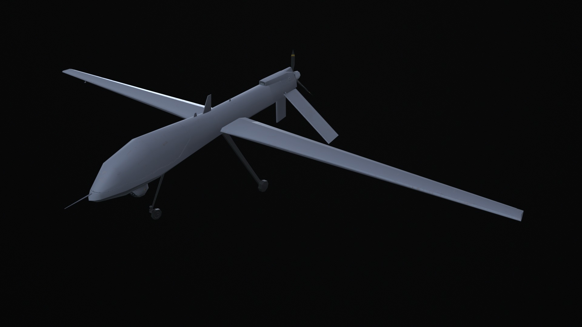 Asset - Army - MQ1 Predator - 3D MODEL Low-poly Low-poly 3D model_46