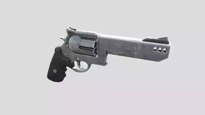 Revolver-gun model 3d game ready model Low-poly 3D model