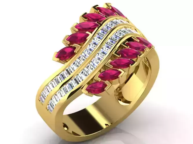 Yellow Gold Diamond Ring DR-6868