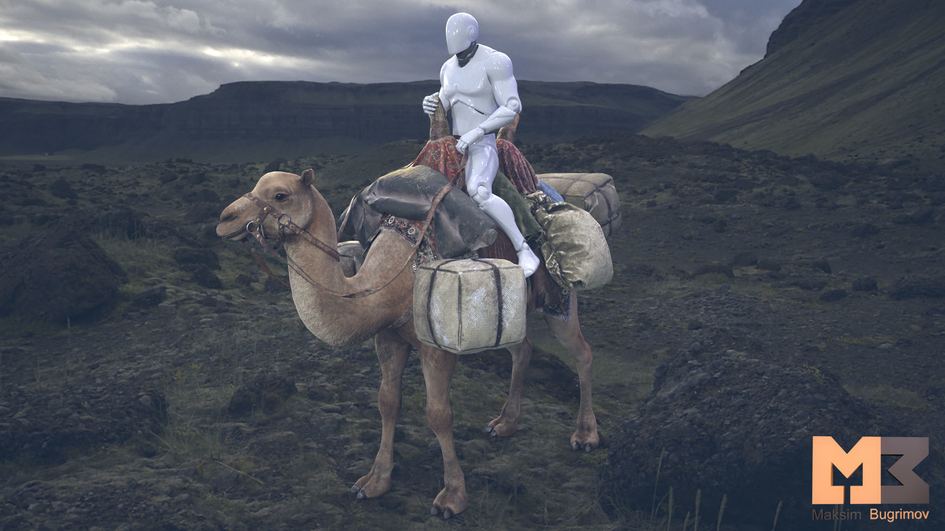 RPG Fantasy Camel Low-poly 3D model_5