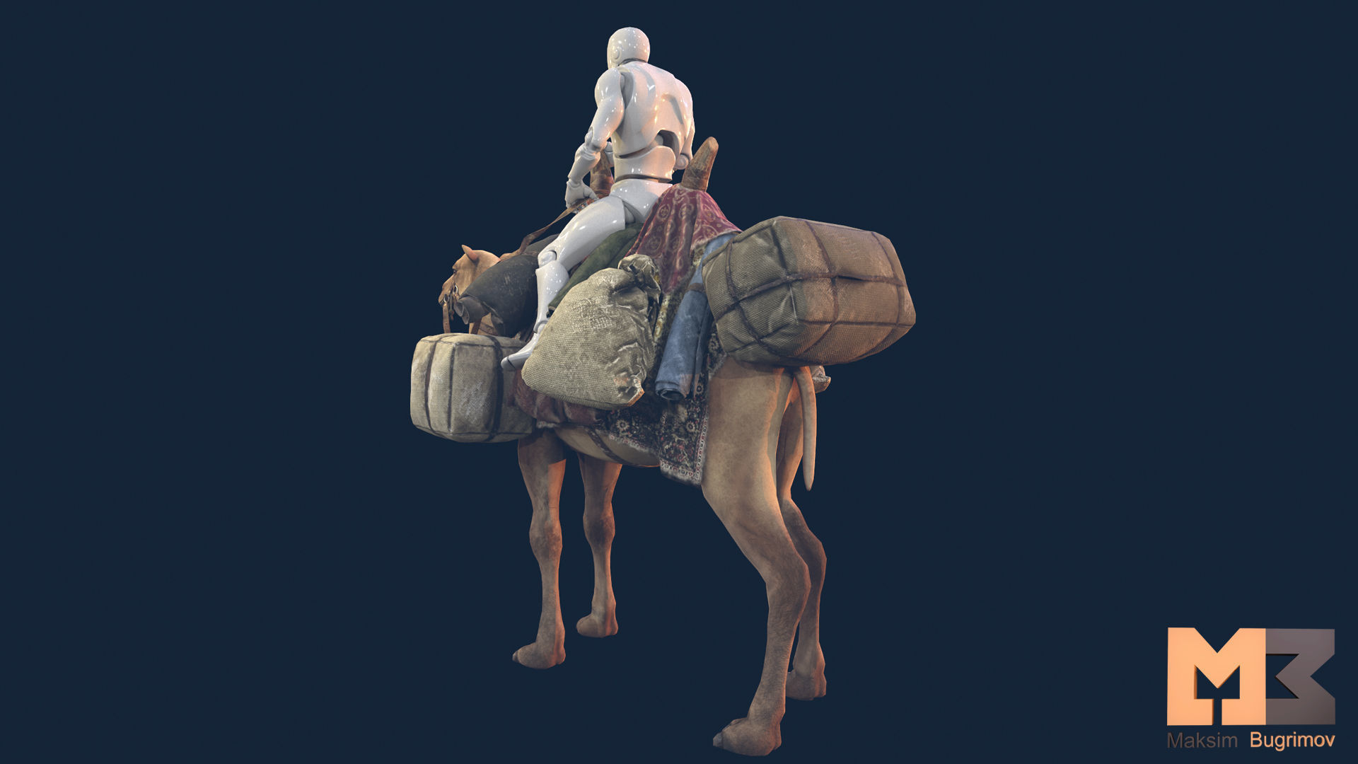 RPG Fantasy Camel Low-poly 3D model_8