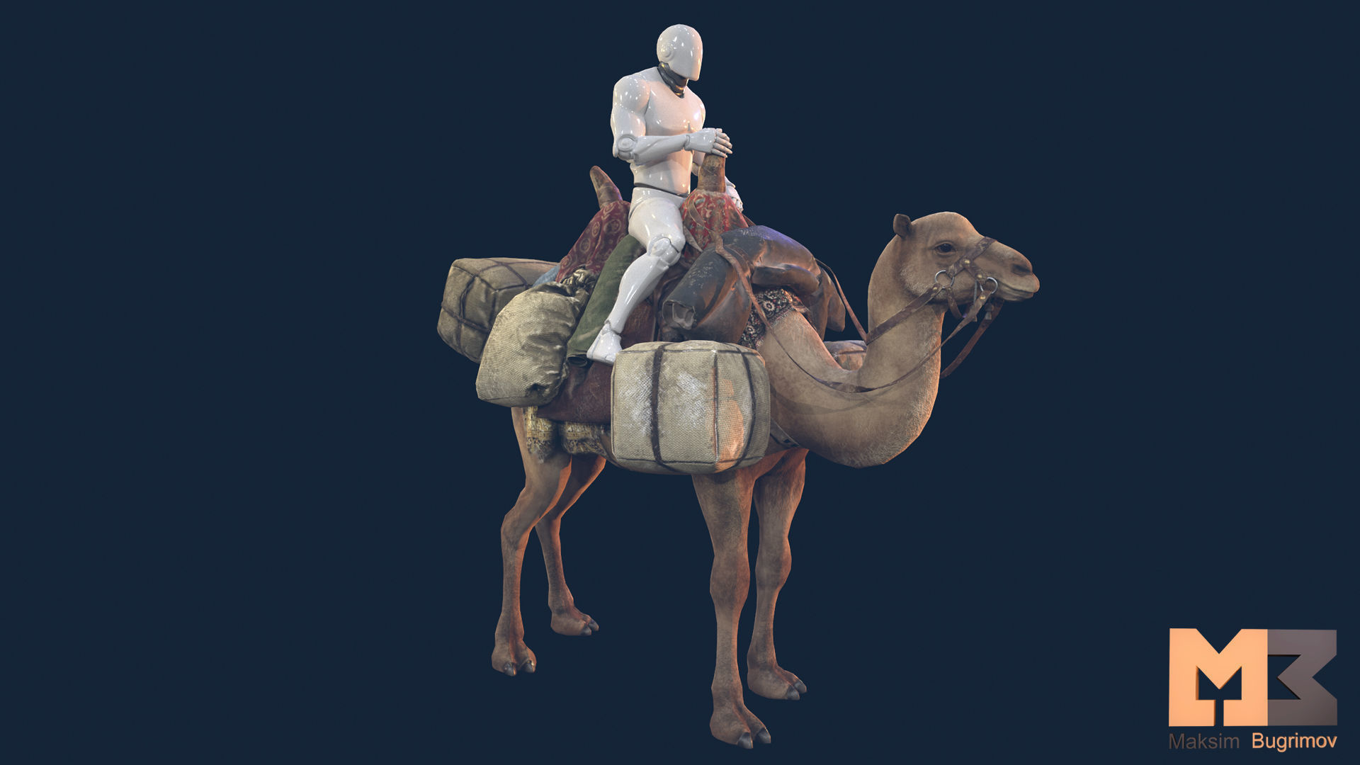 RPG Fantasy Camel Low-poly 3D model_7