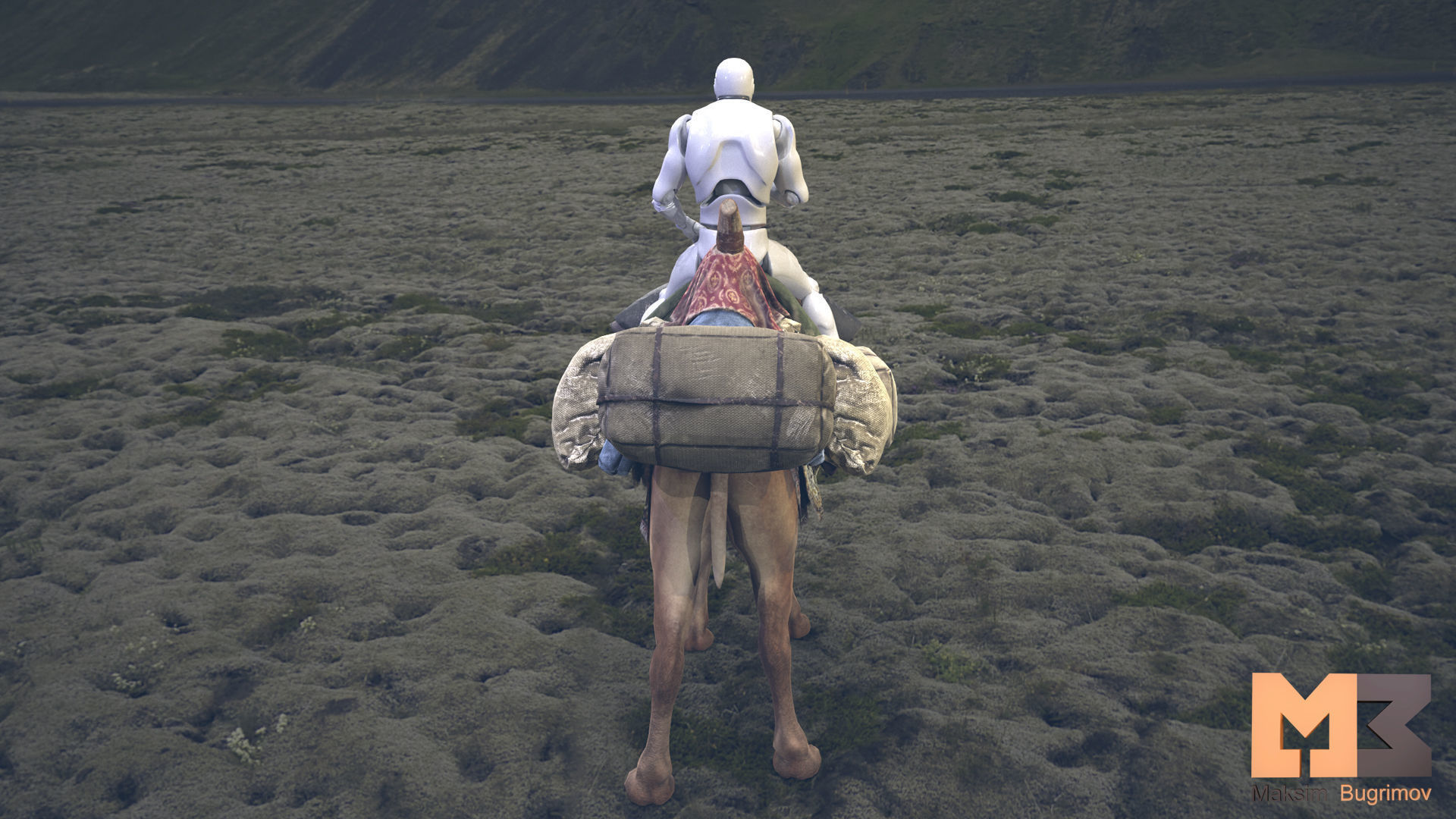 RPG Fantasy Camel Low-poly 3D model_6