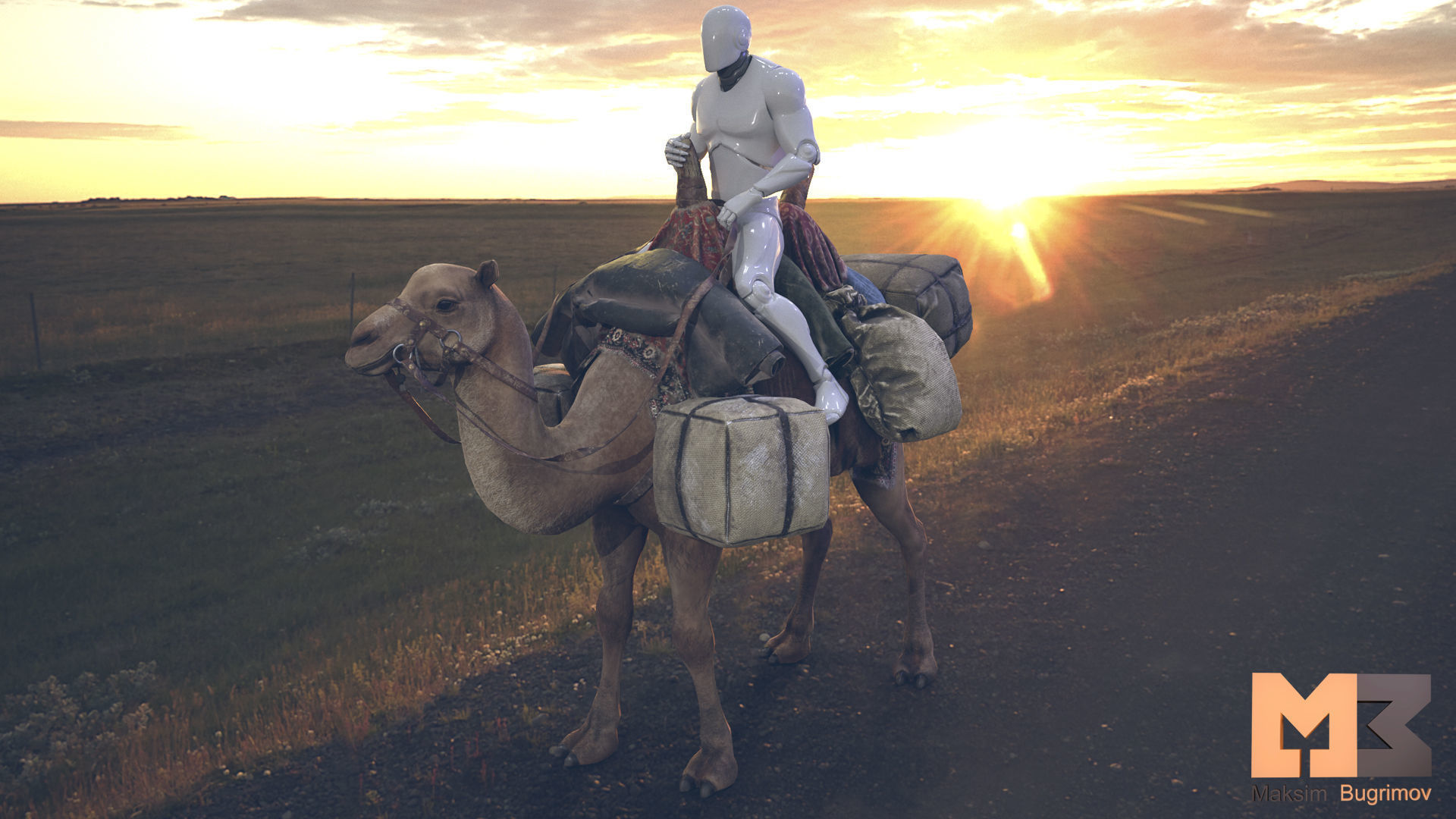 RPG Fantasy Camel Low-poly 3D model_4