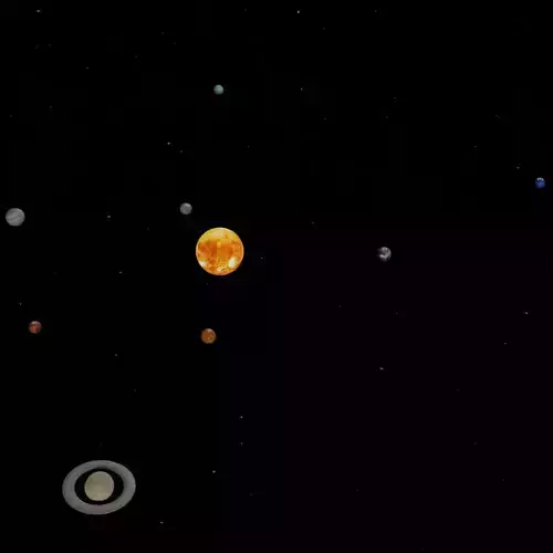 Solar planet Low-poly 3D model