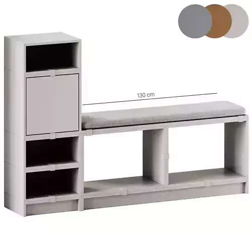 Muuto Stacked Storage System Configurations 12 3D model