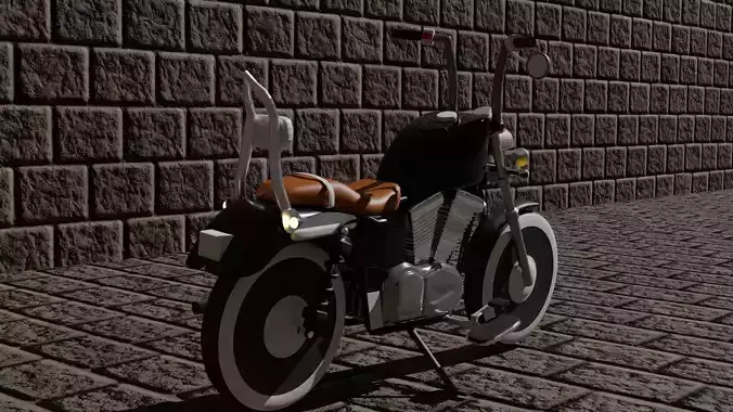 Harley Davidson Lowpoly Model 3D model