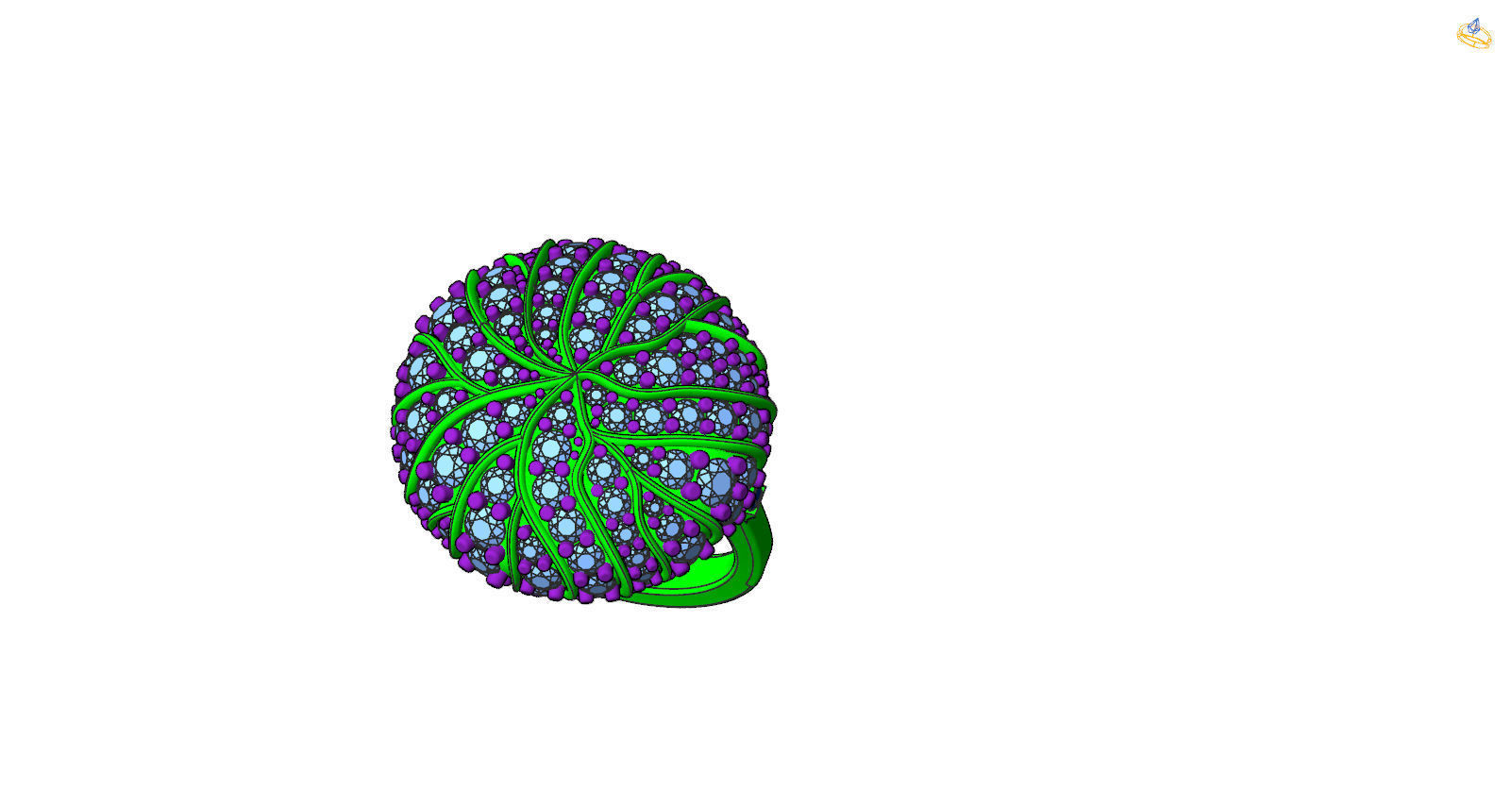 Ring tree style  3D print model_3