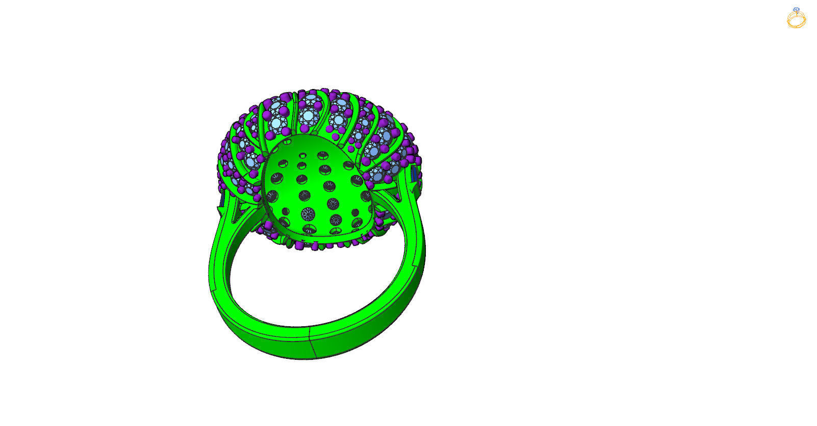 Ring tree style  3D print model_2