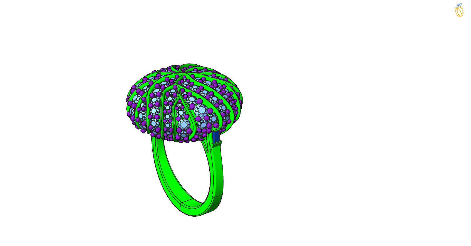 Ring tree style  3D print model_7