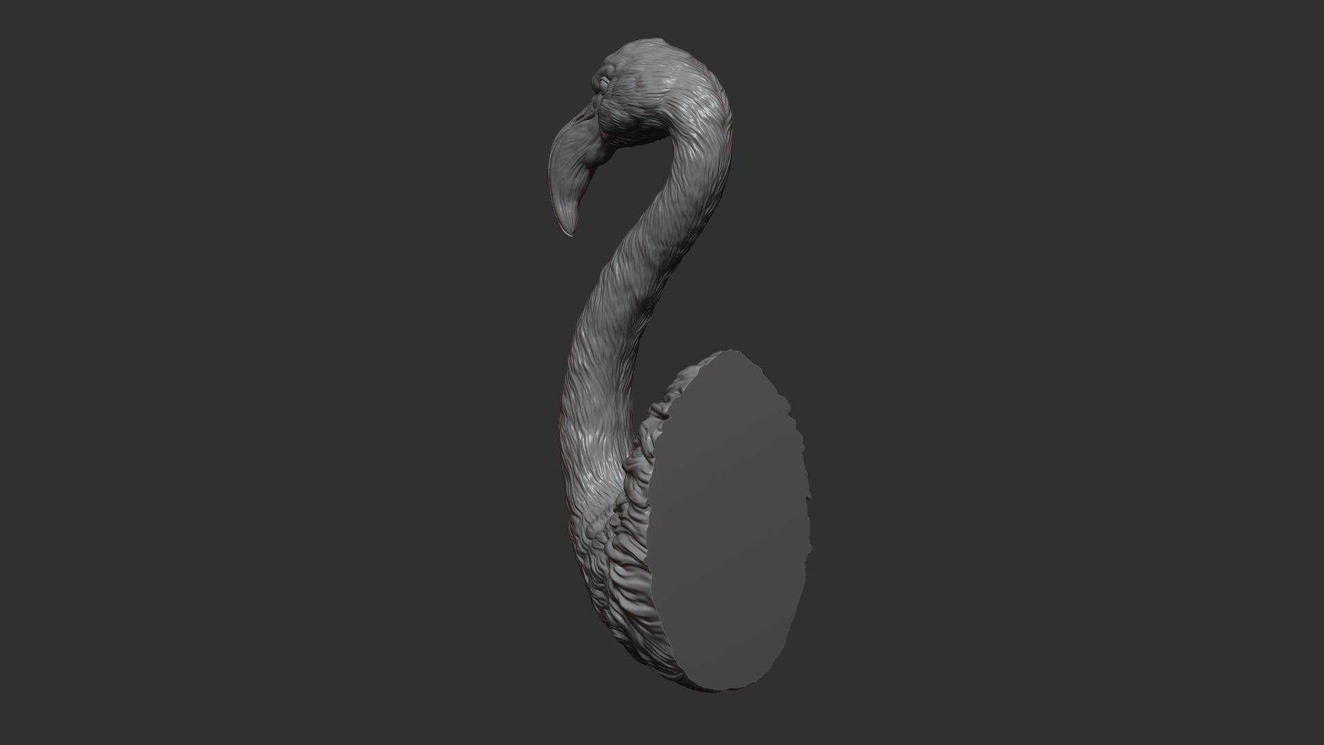 Flamingo bust 3D print model_9