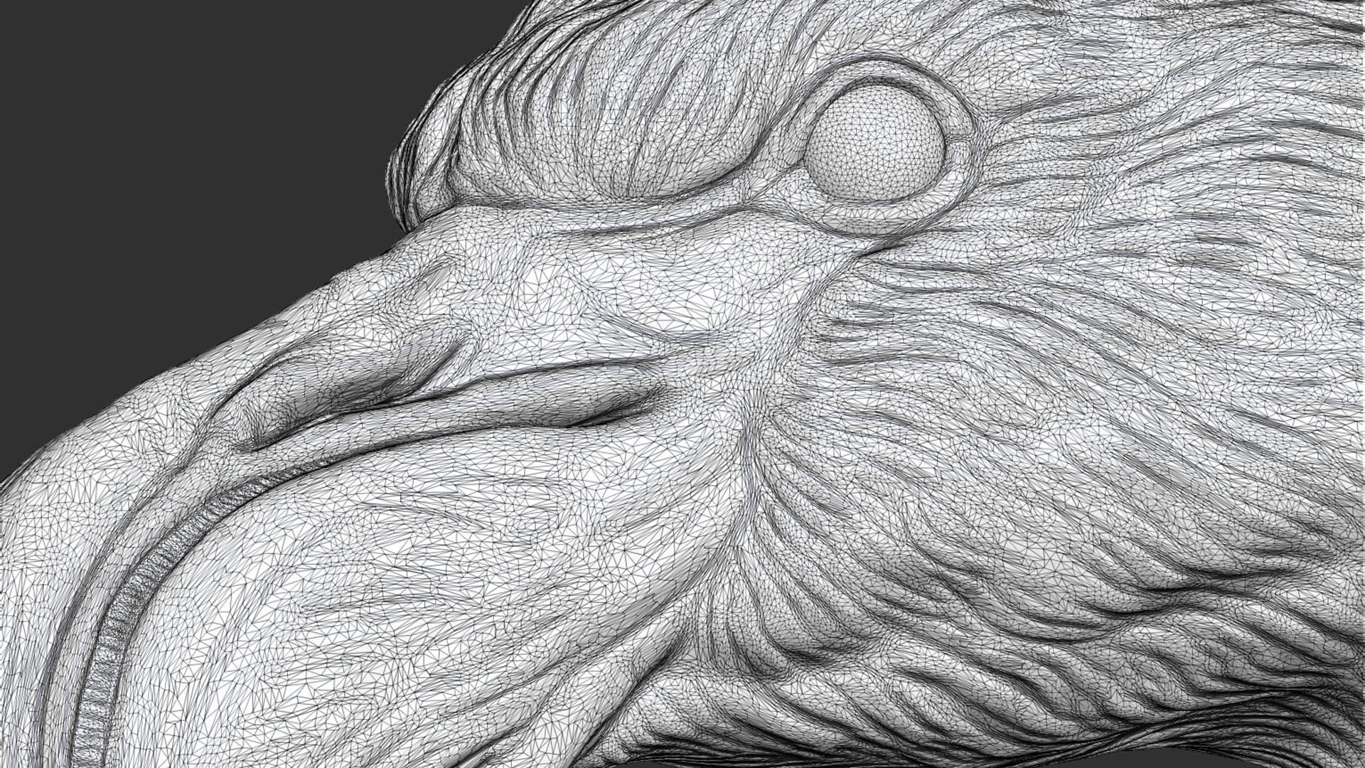 Flamingo bust 3D print model_11
