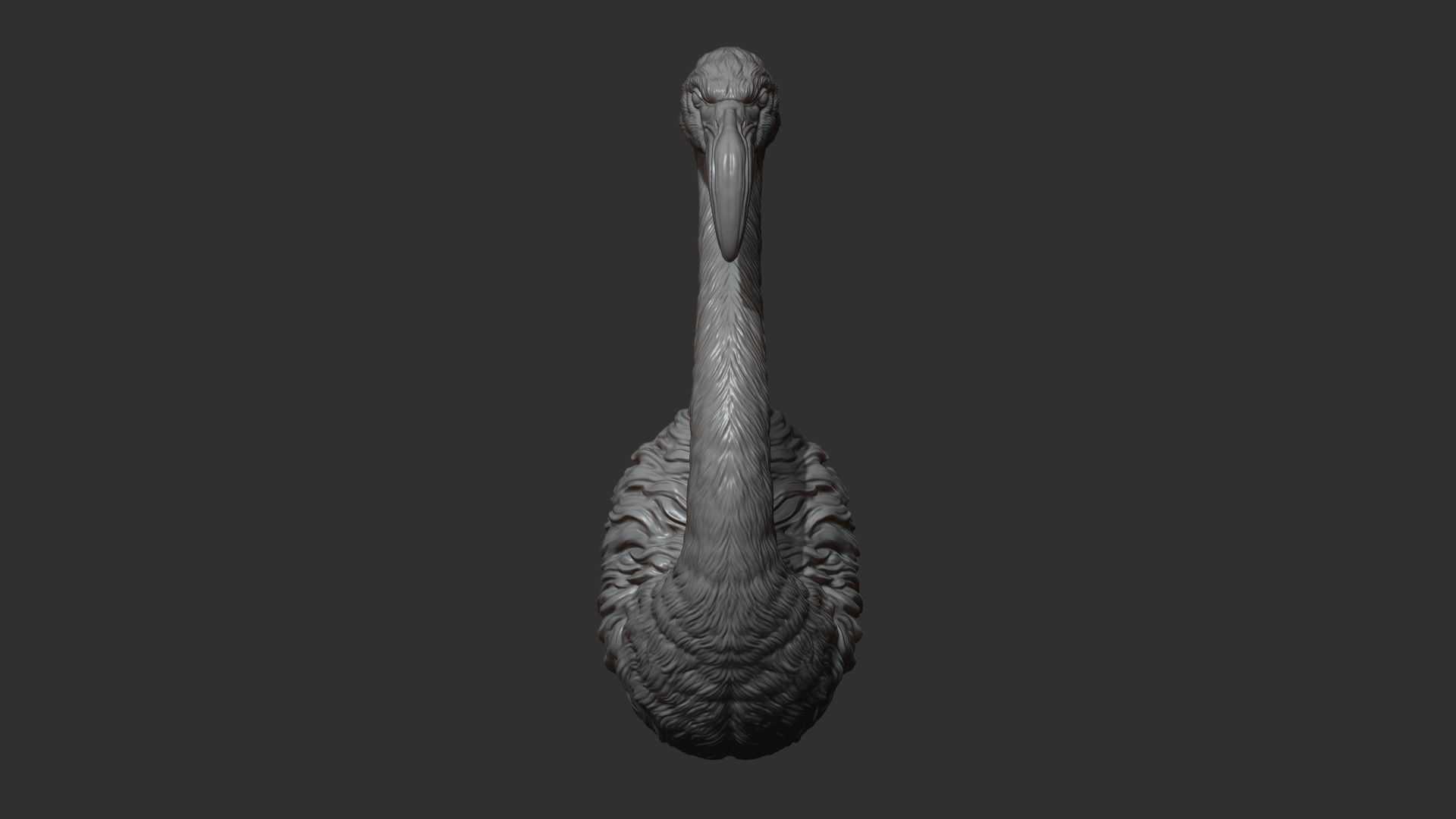 Flamingo bust 3D print model_8