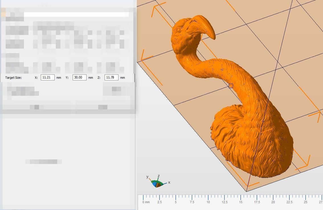 Flamingo bust 3D print model_12