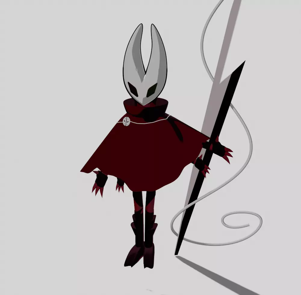 holy knight toon shader Low-poly 3D model_0