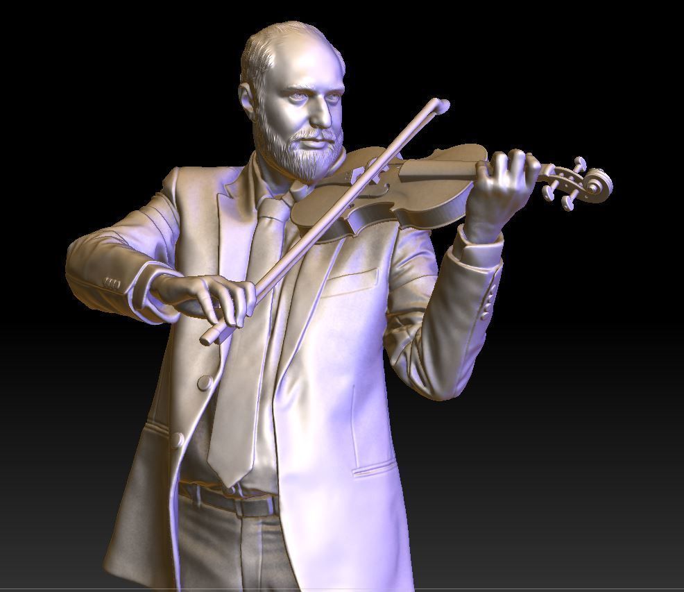 violinist 3D print model_8