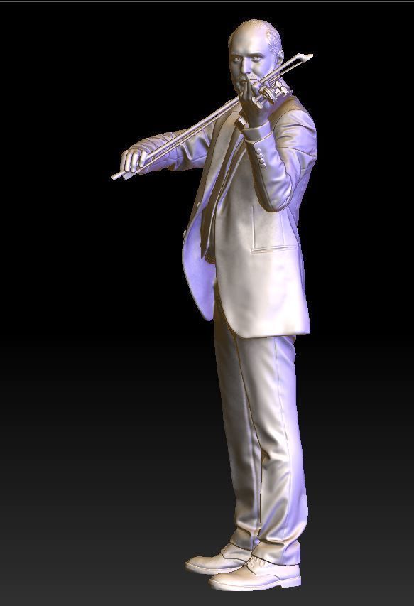 violinist 3D print model_2