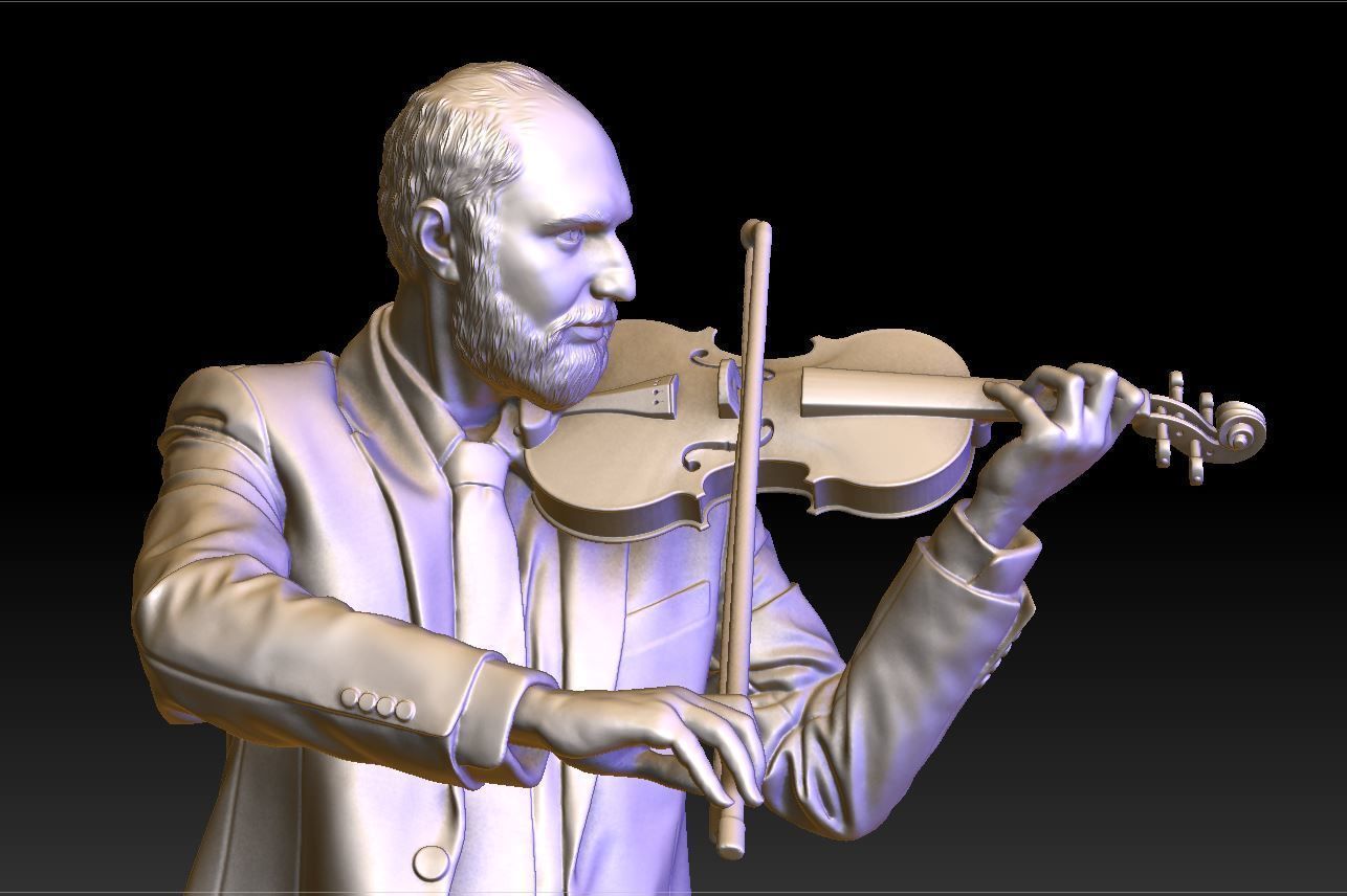 violinist 3D print model_7