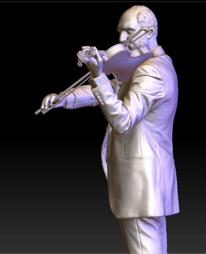 violinist 3D print model_9