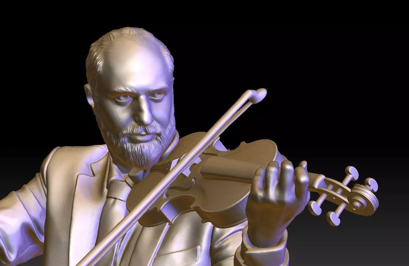 violinist 3D print model_0