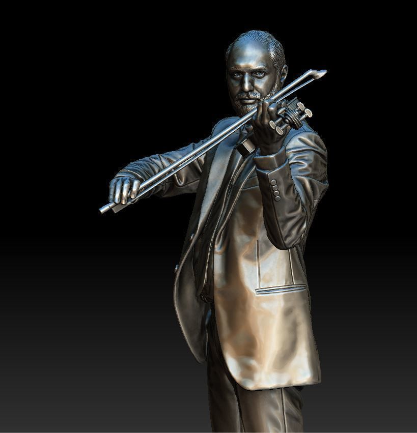 violinist 3D print model_4
