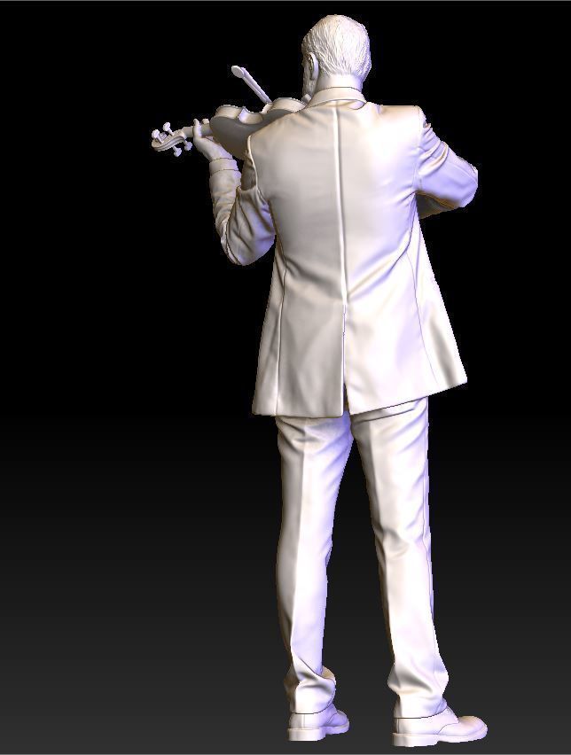 violinist 3D print model_10
