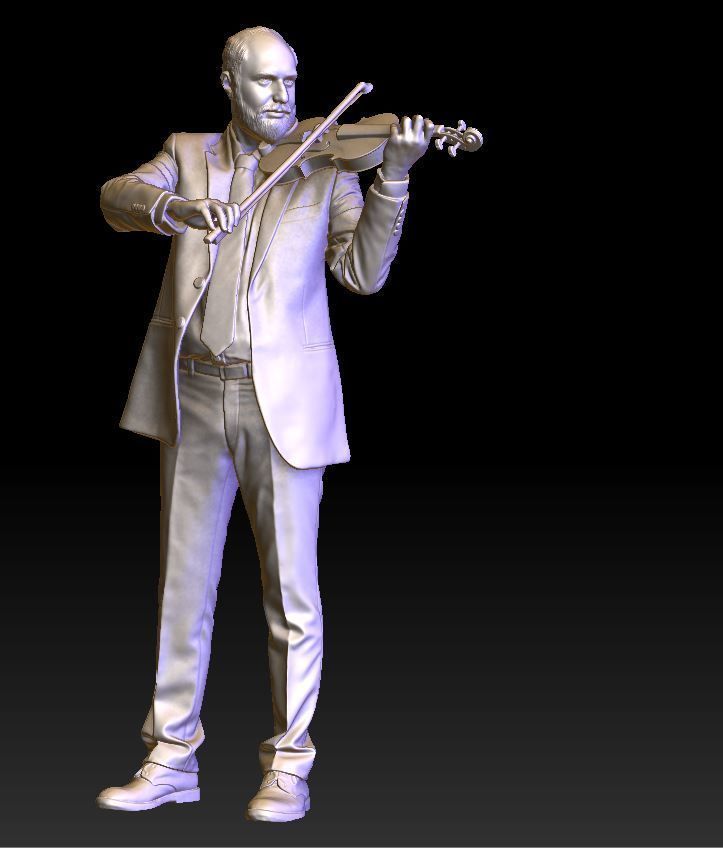 violinist 3D print model_12