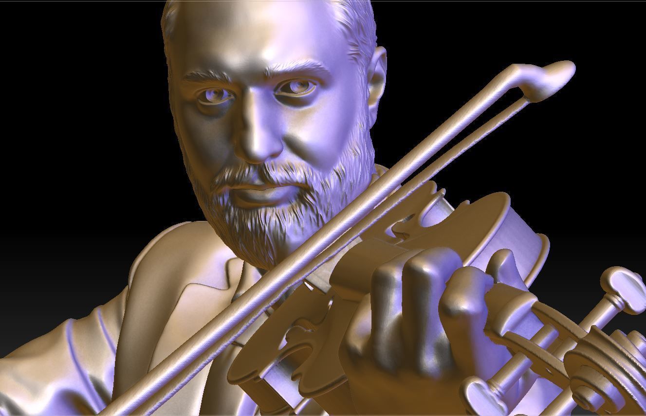 violinist 3D print model_5