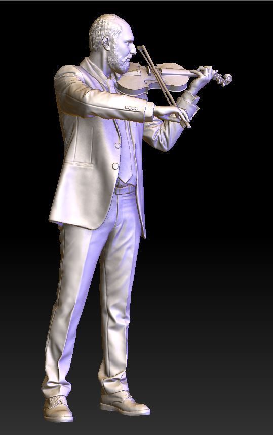 violinist 3D print model_11