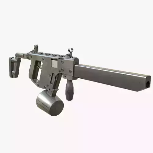 SMG 3-gun model 3d game ready model Low-poly 3D model