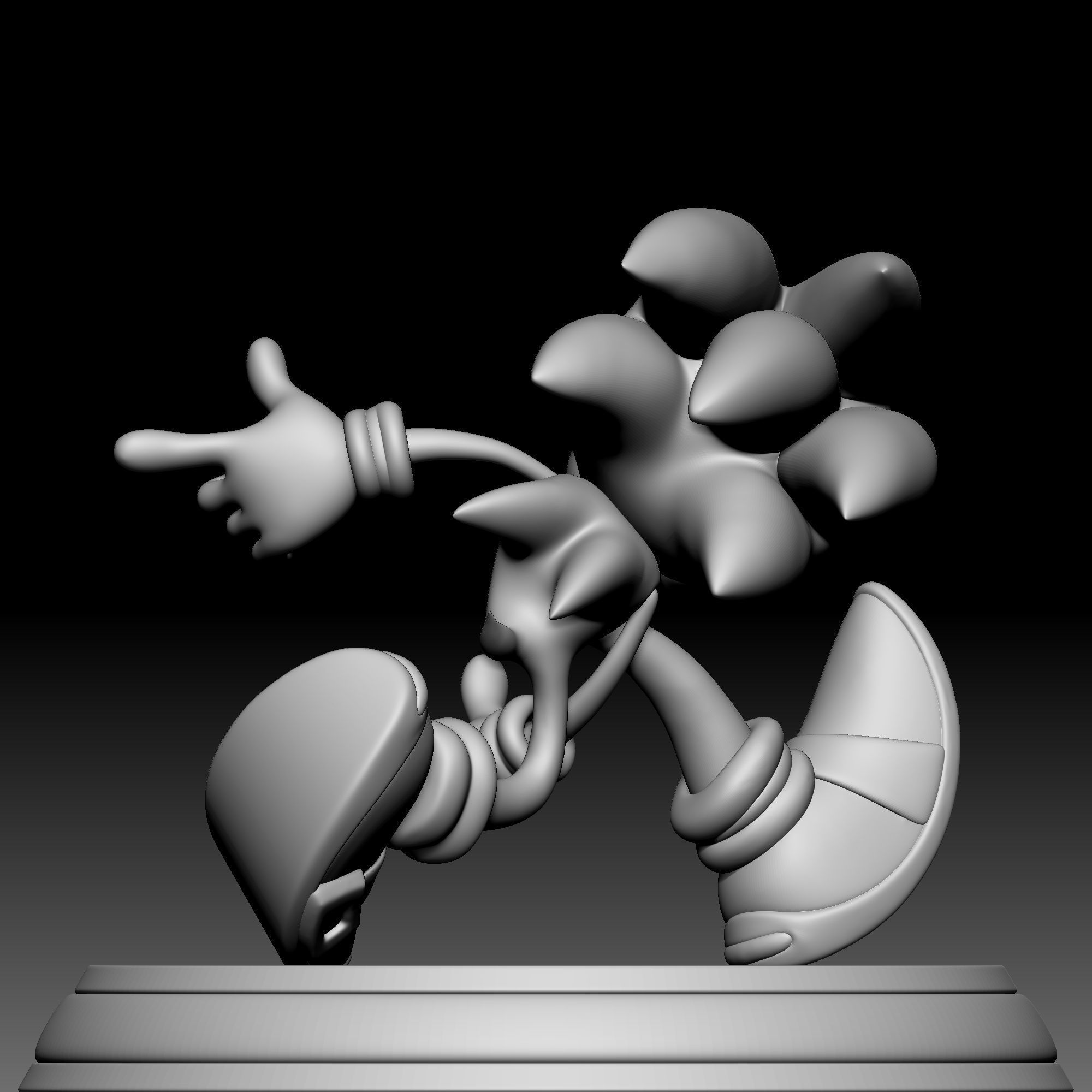 Sonic the Hedgehog 01 3D print model_4