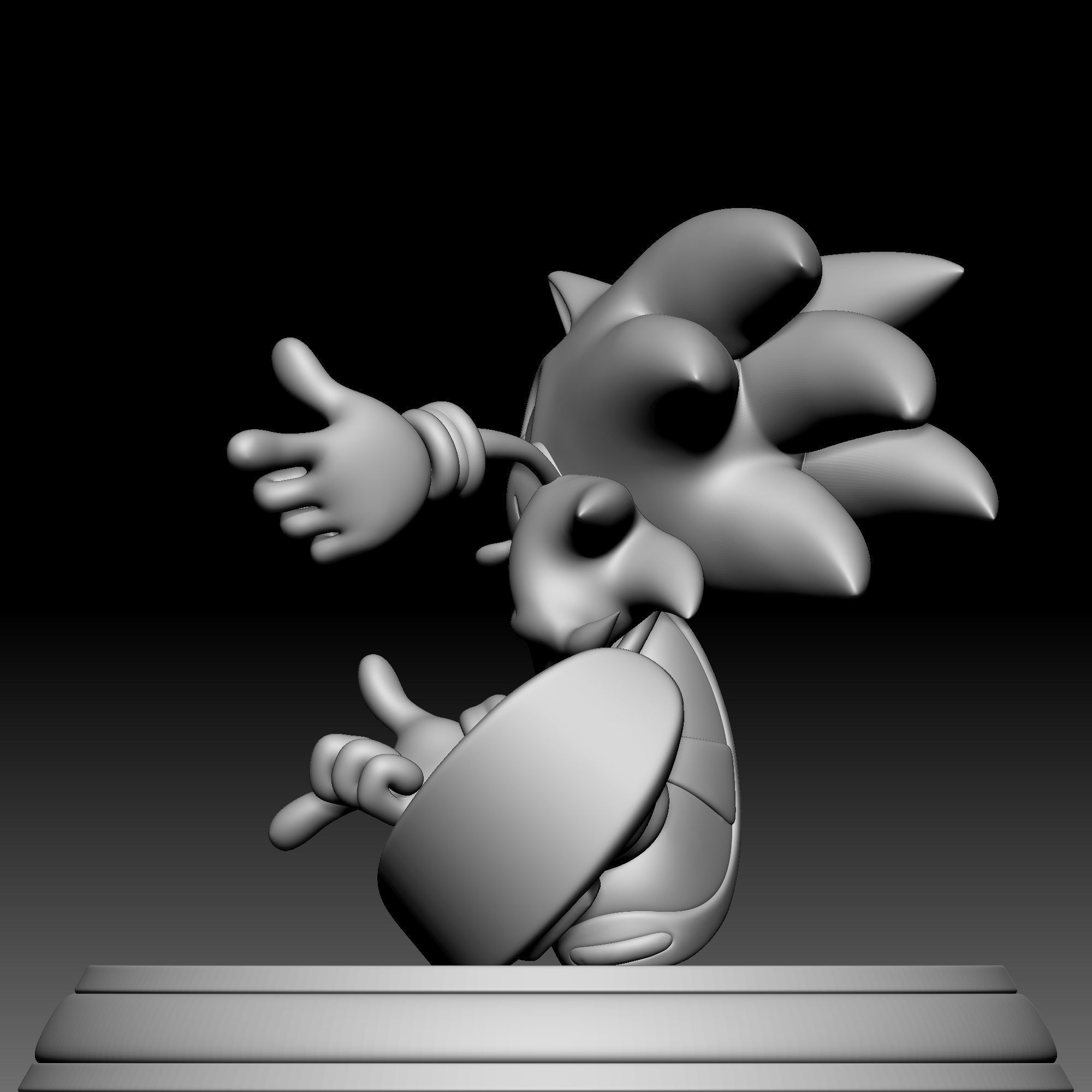 Sonic the Hedgehog 01 3D print model_5