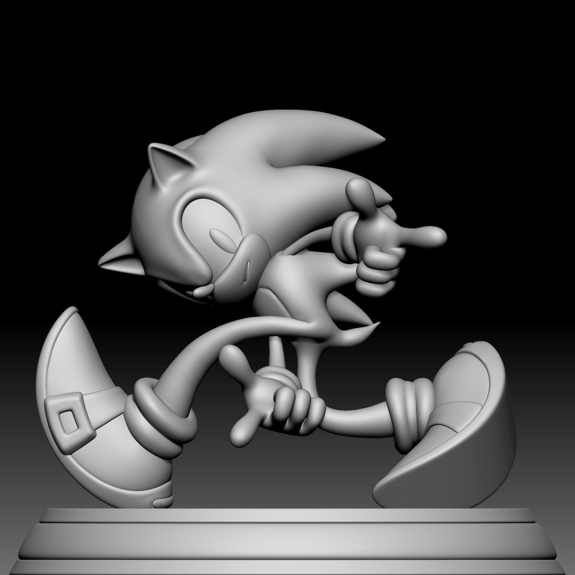 Sonic the Hedgehog 01 3D print model_7