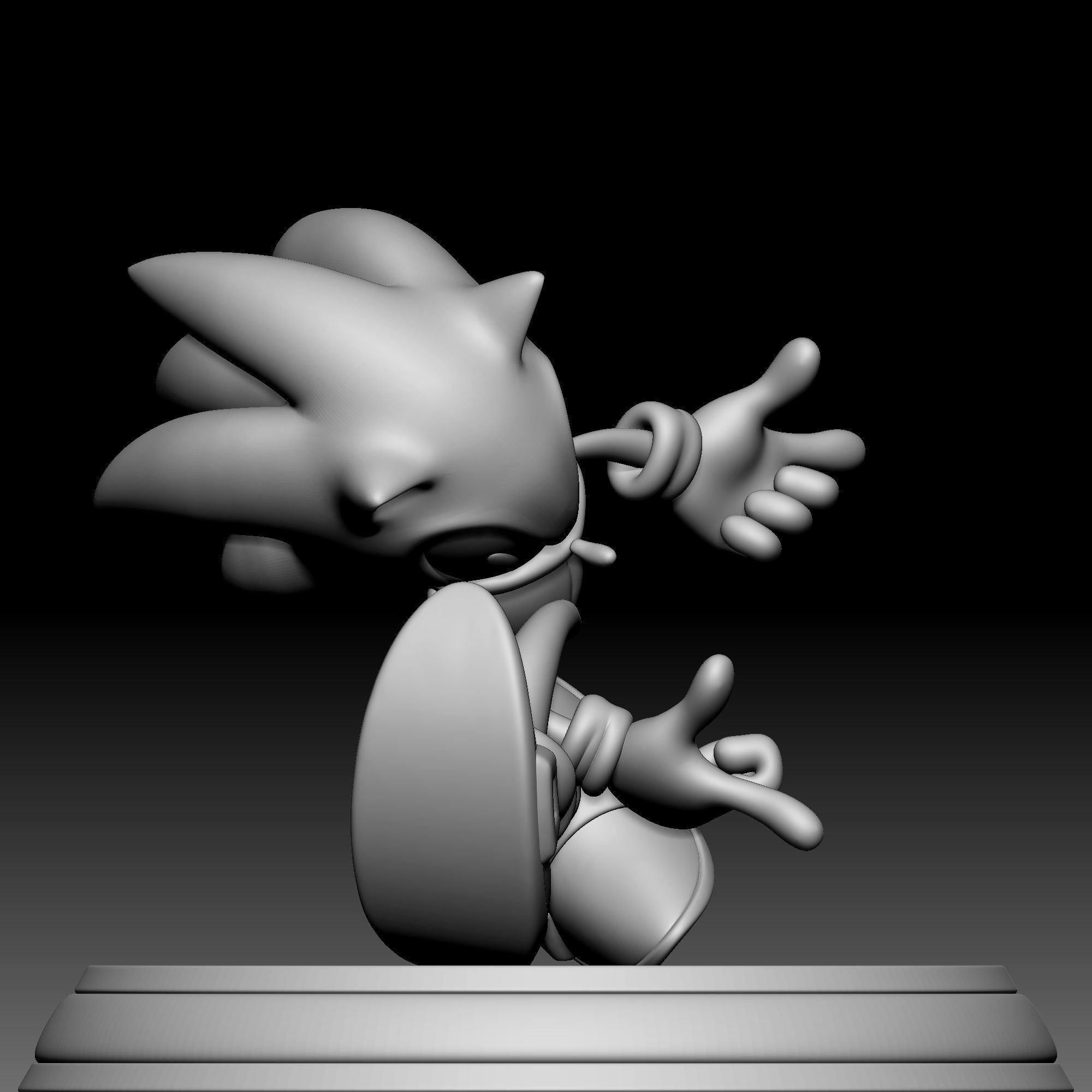 Sonic the Hedgehog 01 3D print model_1