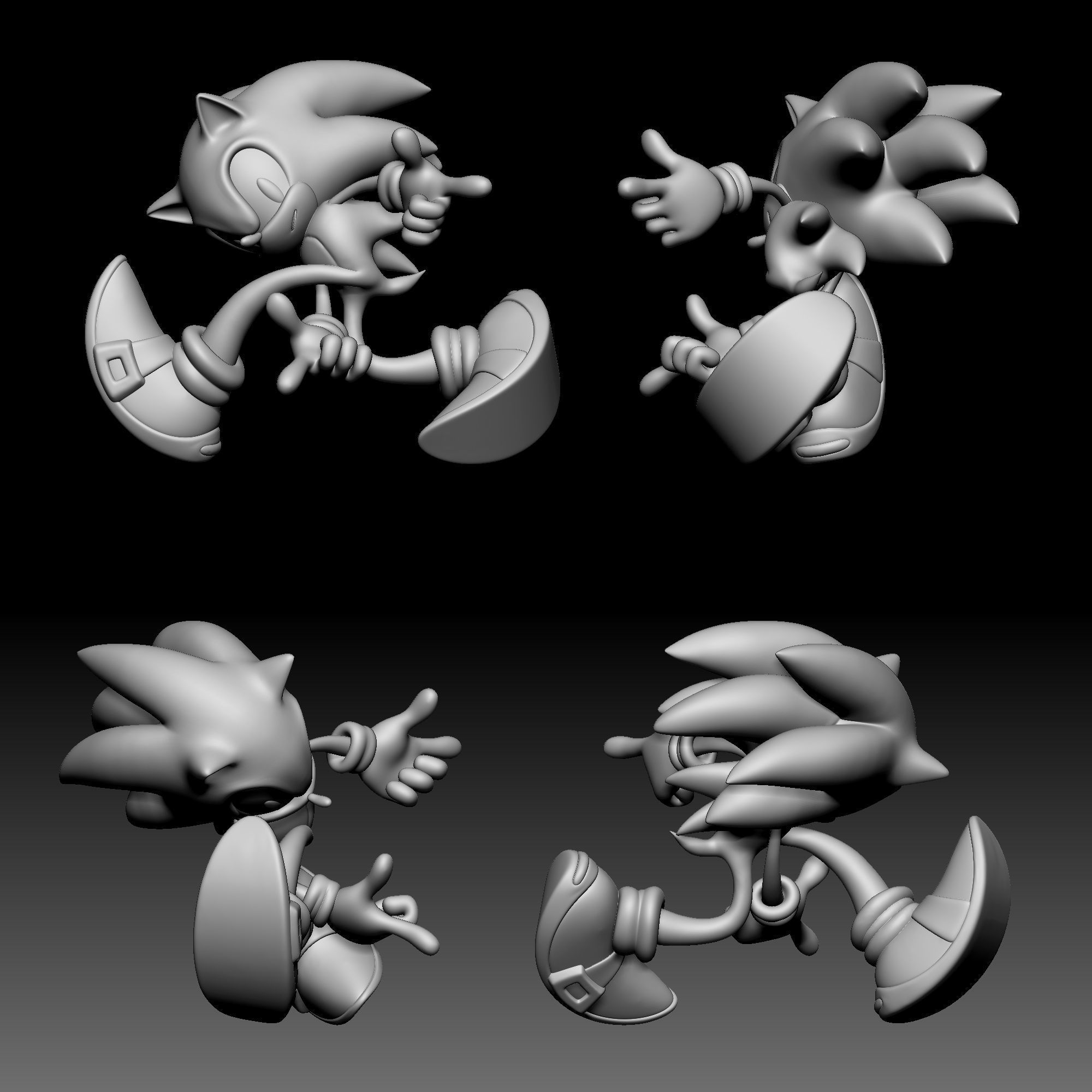 Sonic the Hedgehog 01 3D print model_8
